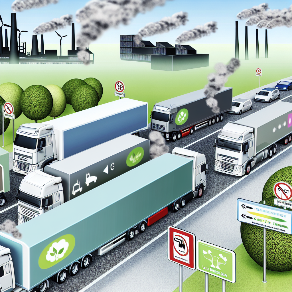 Image of emissions regulations impact on trucking industry