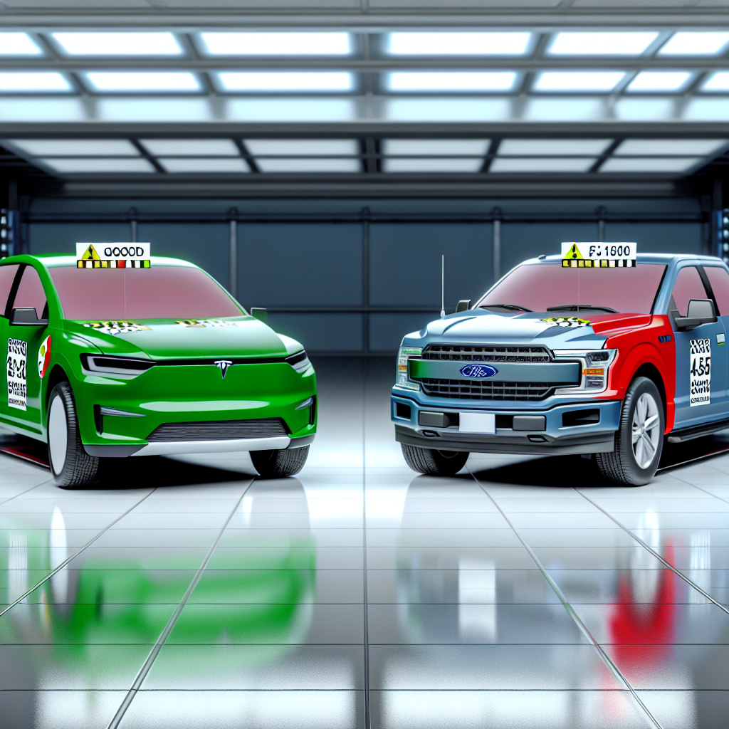 IIHS Crash Test Results for Tesla Cybertruck and Ford F-150 Lightning