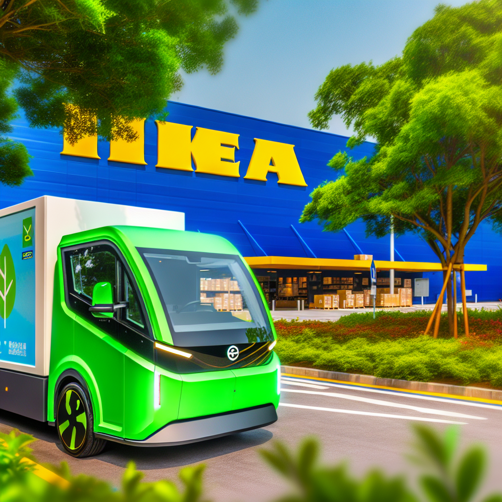 Electric Truck in Ikea Setting
