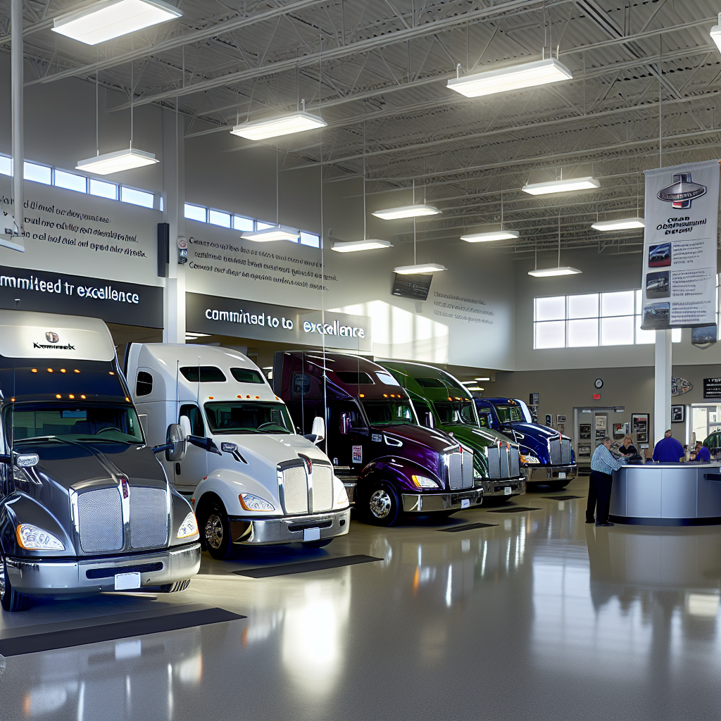 Kenworth Trucks in a Dealership Setting