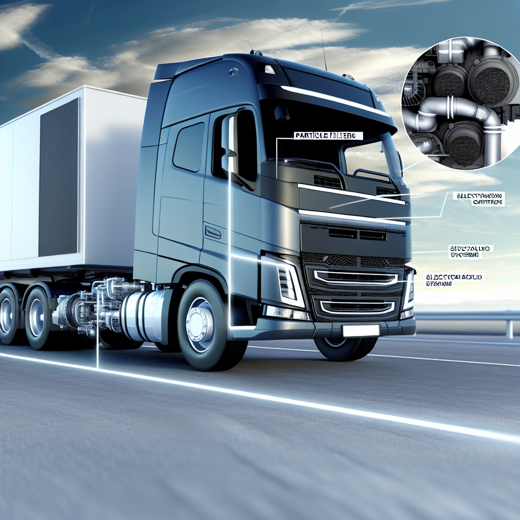 A modern truck demonstrating emission control technology features