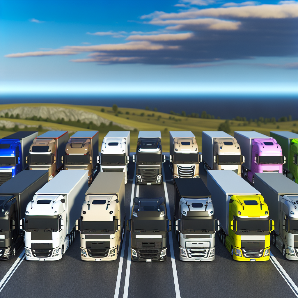 A fleet of OEM trucks