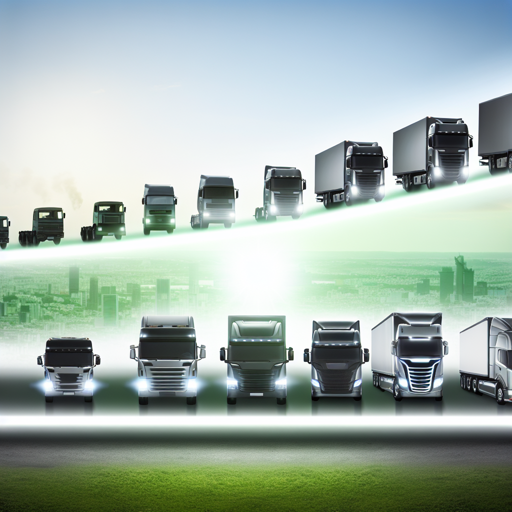 Visual representation of trucks evolving to meet new emissions standards
