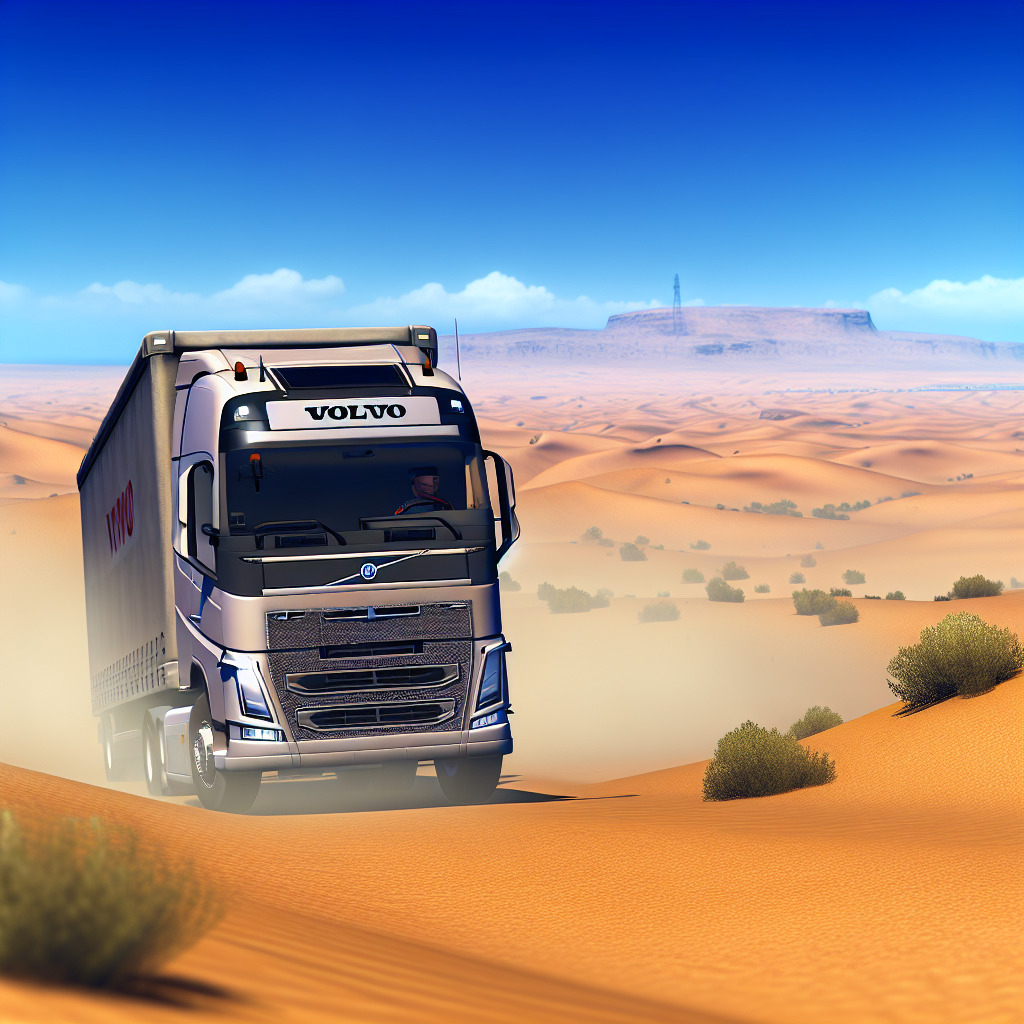 Volvo VNL in desert environment