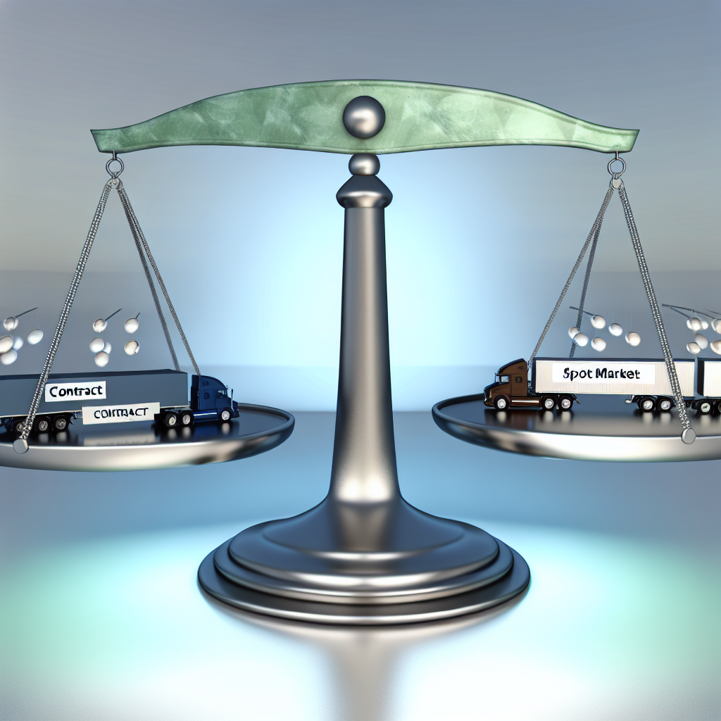 Balancing contract and spot market exposure in trucking