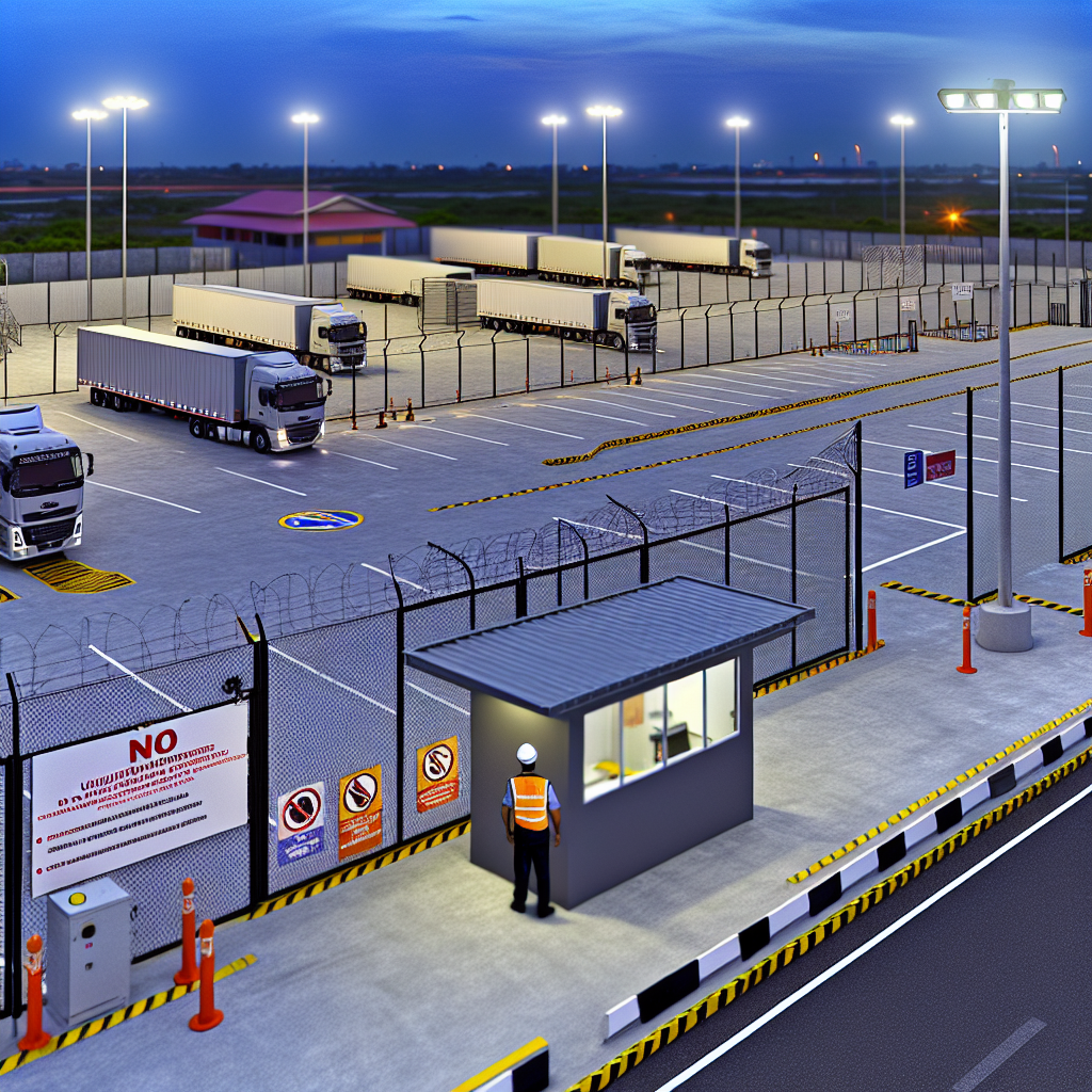 Secured Truck Parking Lot