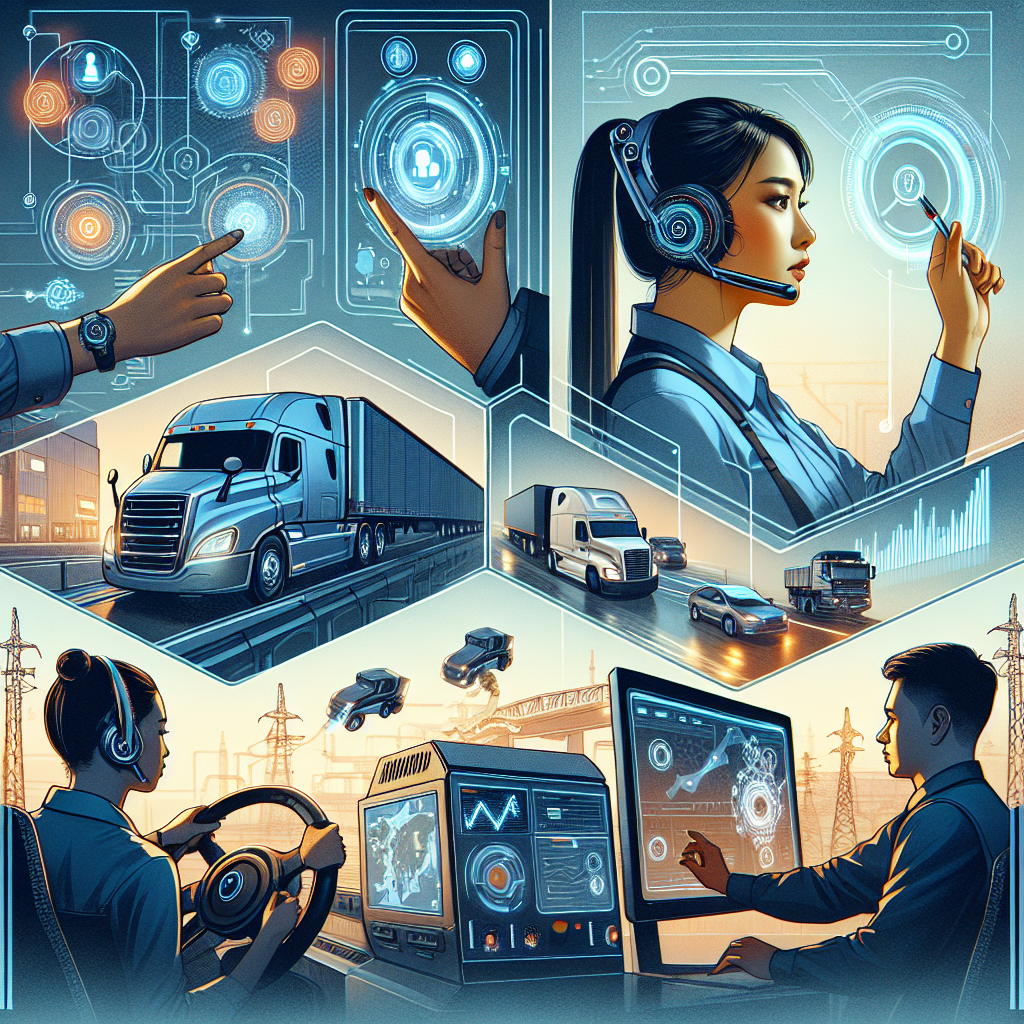 Illustration of technological advancements in fleet management
