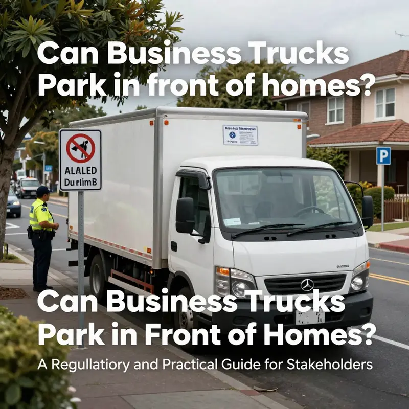 Illustrates the necessity of homeowner consent and respect for private-property rights when a business truck considers parking in front of a home.