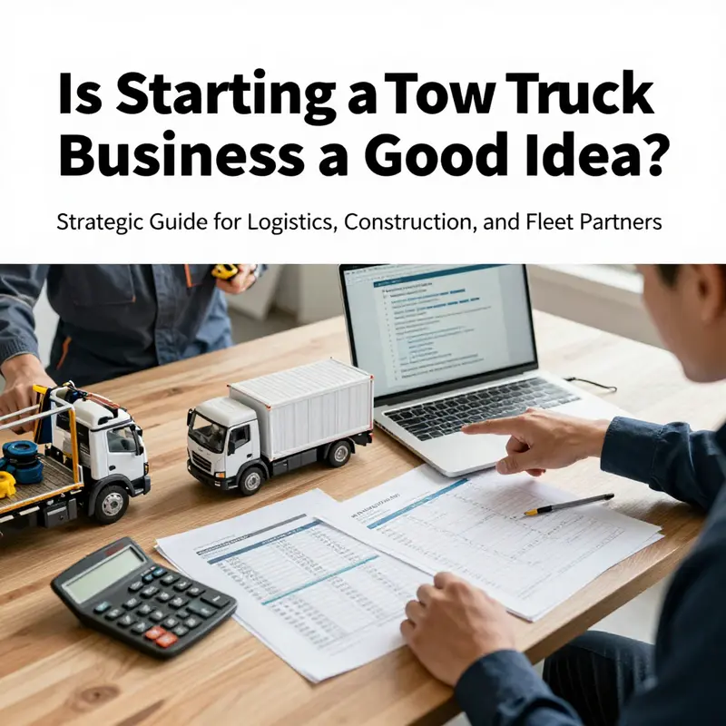 Tow truck engagement at a logistics hub highlights demand and niche opportunities for fleet partnerships.