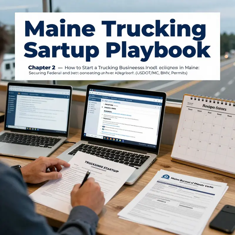 Chapter 1 focuses on selecting an entity type (LLC) and registering the business in Maine.
