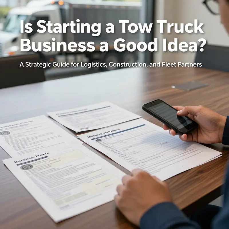 Tow truck engagement at a logistics hub highlights demand and niche opportunities for fleet partnerships.