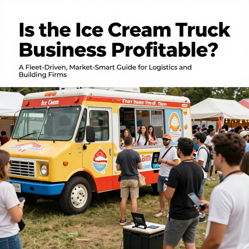 Economic viability visuals: startup costs, margins, and breakeven analyses for mobile ice cream operations.