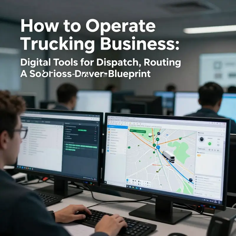 Market research and business planning visuals guiding sector-focused trucking operations.