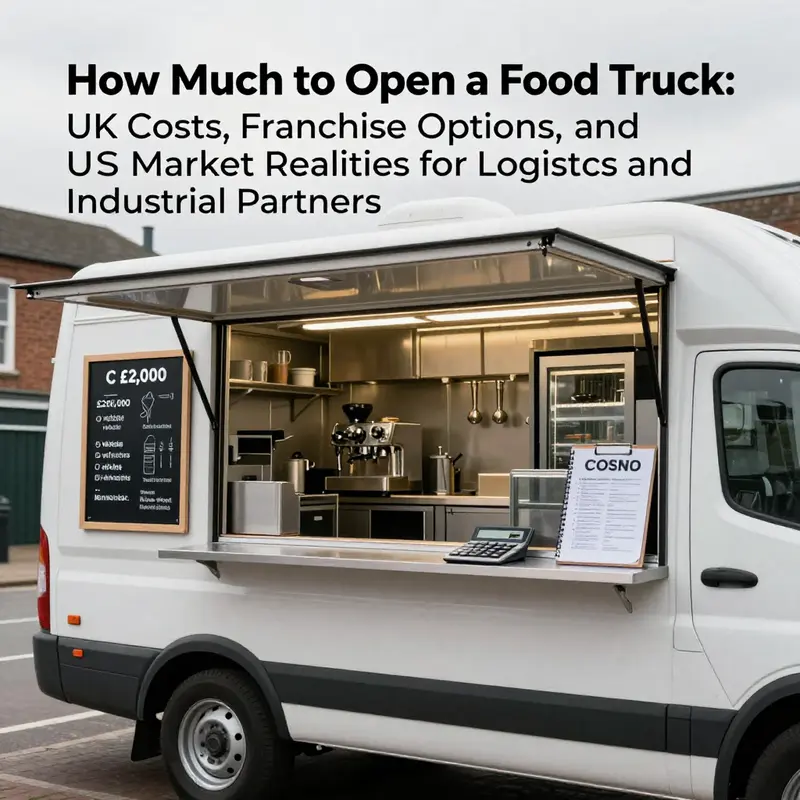 UK startup food truck with core equipment and startup cost allocations.