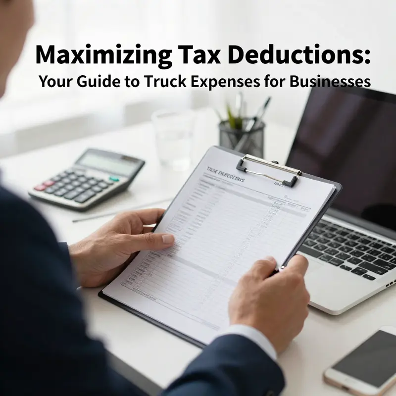 An executive analyzing truck-related expenses to maximize business deduction strategies.