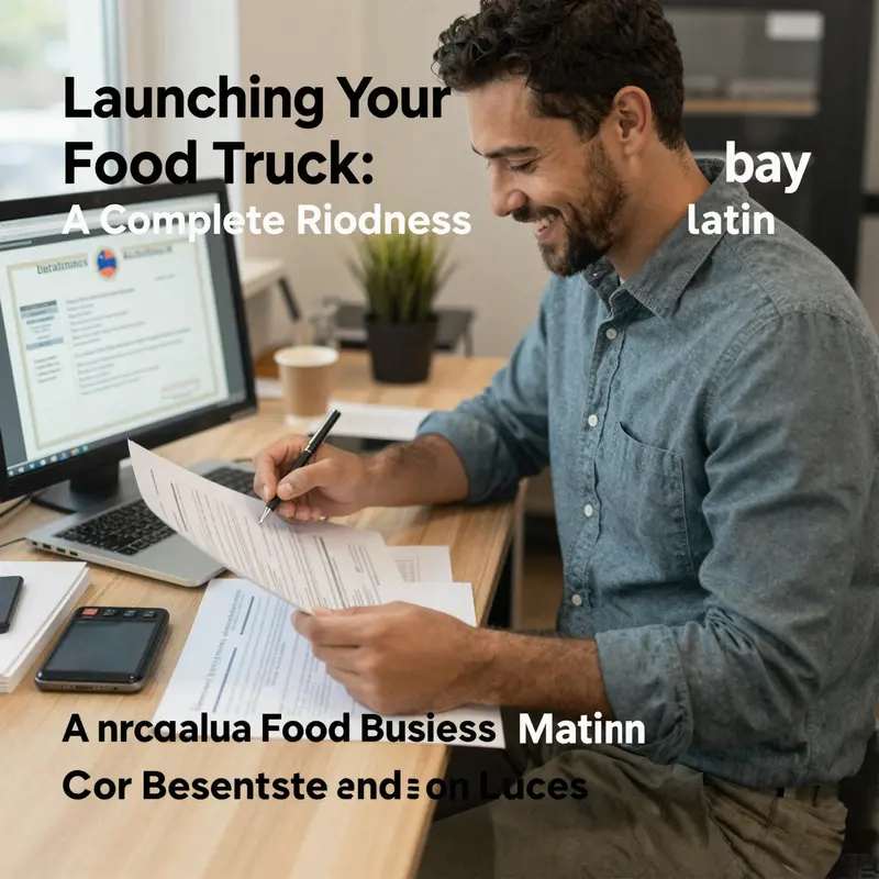An entrepreneur preparing to apply for a business license essential for launching a food truck in Maine.