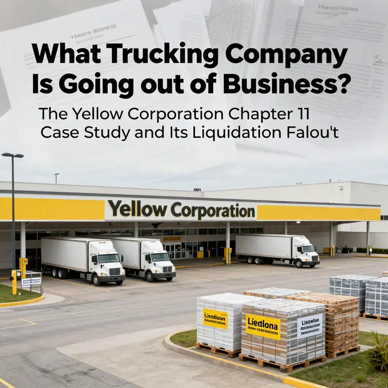 Yellow Corporation’s Chapter 11 filing initiated a controlled wind-down, signaling the transition from an operating carrier to a liquidating estate.