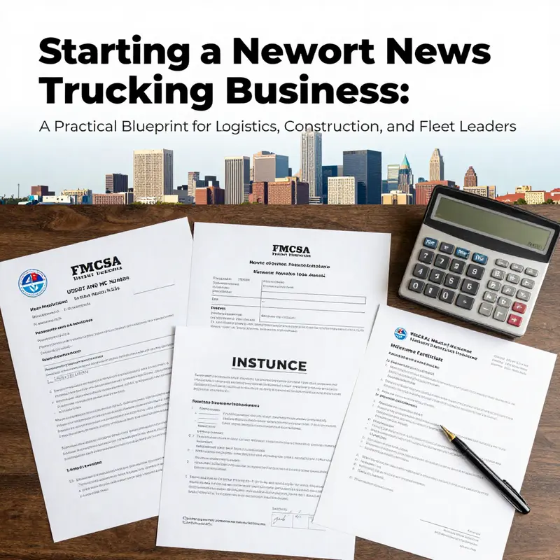 Planning the foundation: licenses, registration, and compliance for Newport News trucking startups.