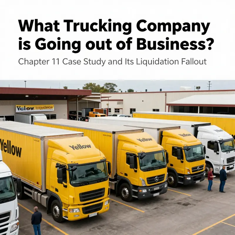 Yellow Corporation’s Chapter 11 filing initiated a controlled wind-down, signaling the transition from an operating carrier to a liquidating estate.