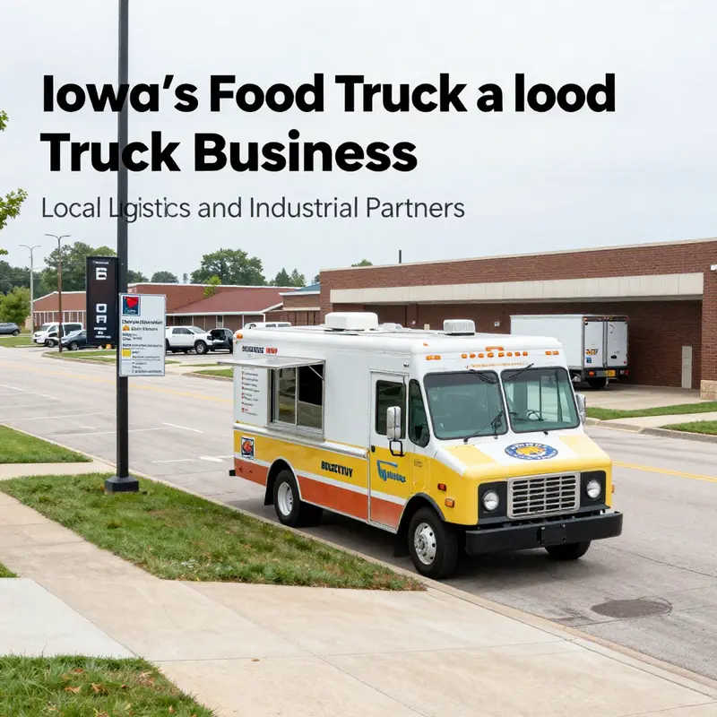 Chapter 1 image illustrating licensing and health compliance processes for Iowa mobile food units in a commissary setting.