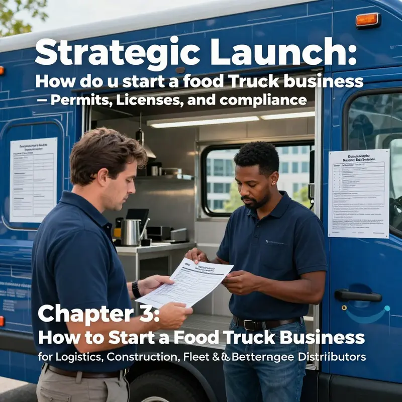 Strategic planning and regulatory groundwork that align a food truck concept with B2B markets.