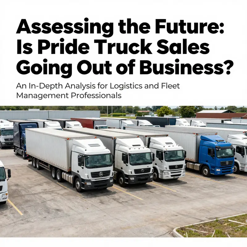 An expansive truck lot featuring a diverse selection of commercial vehicles available at Pride Truck Sales.