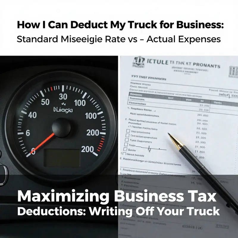 Workers demonstrating the business use of a truck in logistics and construction.