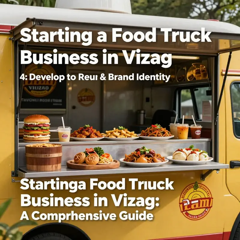 Engaging market analysis at a food truck festival in Vizag, highlighting diverse food offerings and customer interactions.