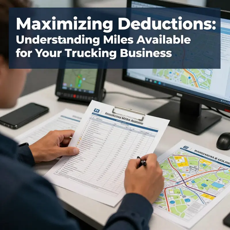 A truck on the road illustrating business mileage for deductions under the standard mileage rate.