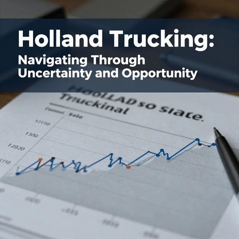 The abandoned Holland Trucking terminal, reflecting the impact of parent company bankruptcy.