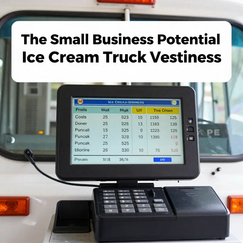 An ice cream truck business exemplifying the small business model in a vibrant community setting.