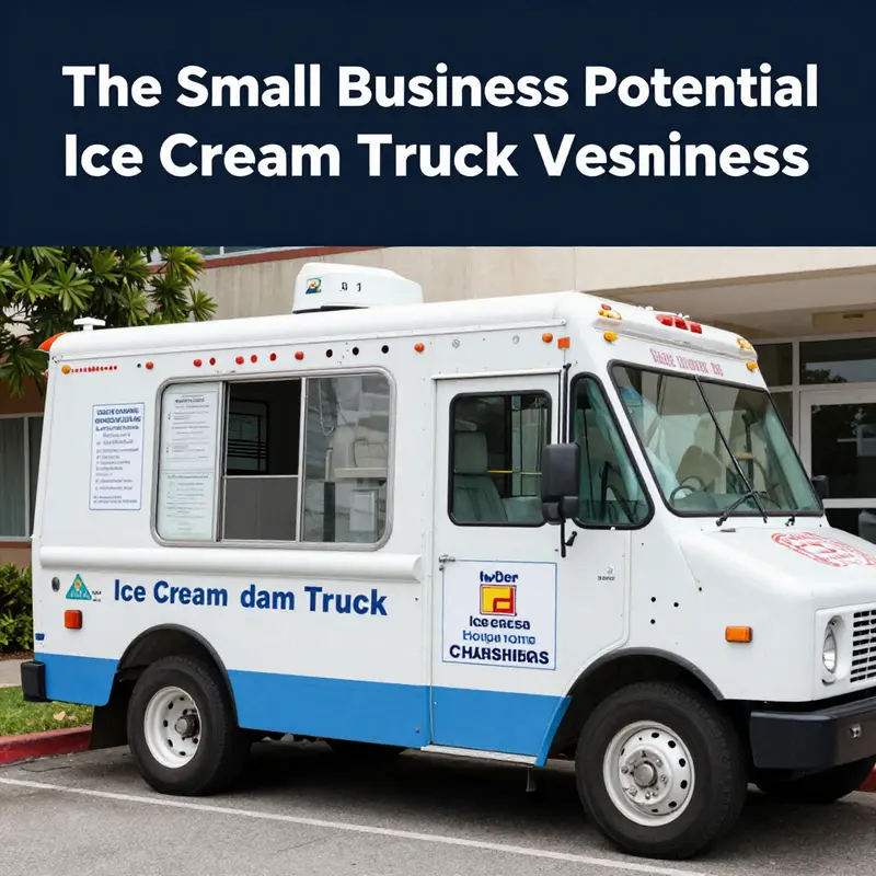 An ice cream truck business exemplifying the small business model in a vibrant community setting.
