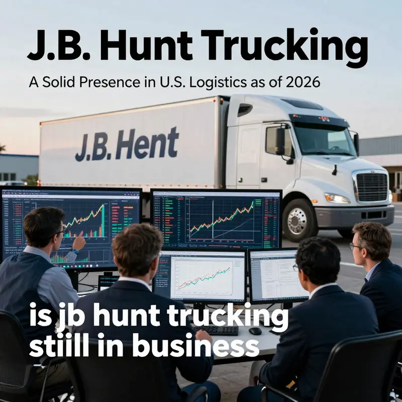 J.B. Hunt headquarters and active trucking fleet in Arkansas.