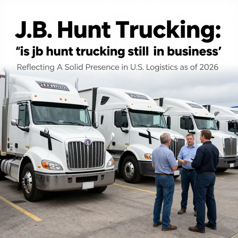 J.B. Hunt headquarters and active trucking fleet in Arkansas.
