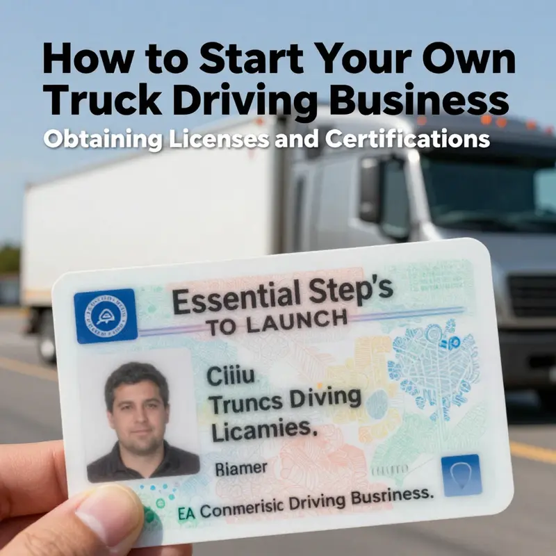 The essential licenses and certifications for a truck driving business.