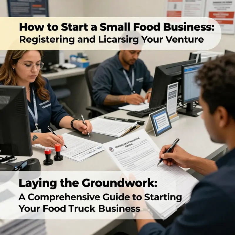 Entrepreneurs conceptualizing their food truck business plan with strategic documents and visuals.