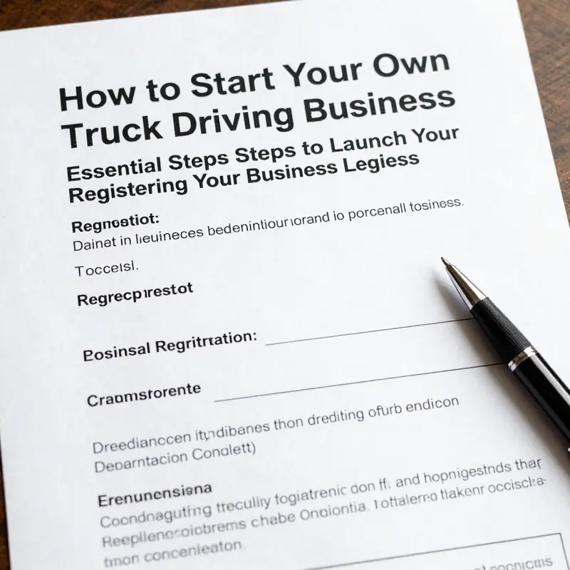 The essential licenses and certifications for a truck driving business.