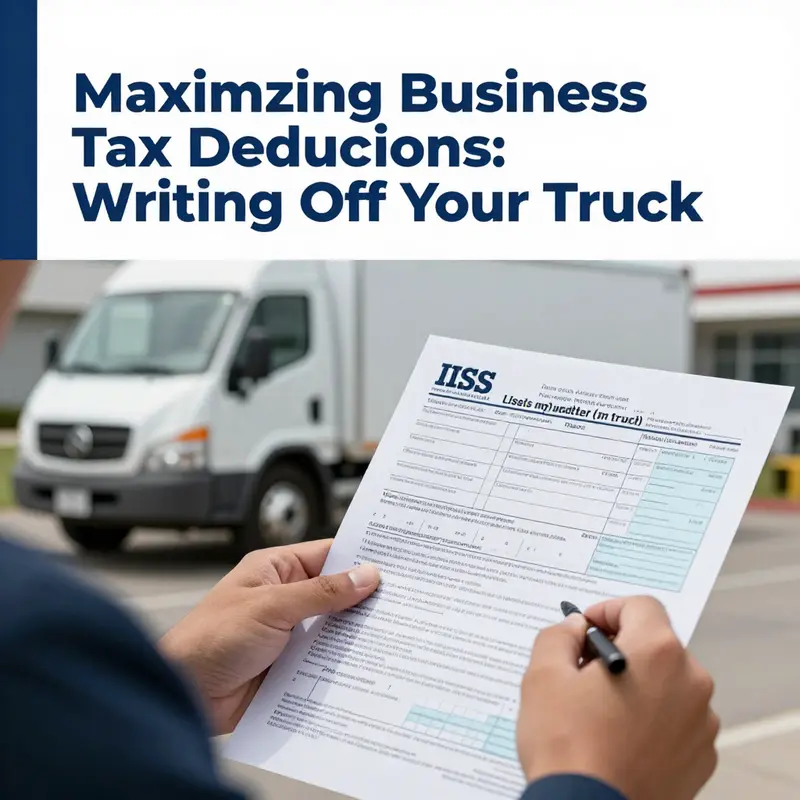 Workers demonstrating the business use of a truck in logistics and construction.