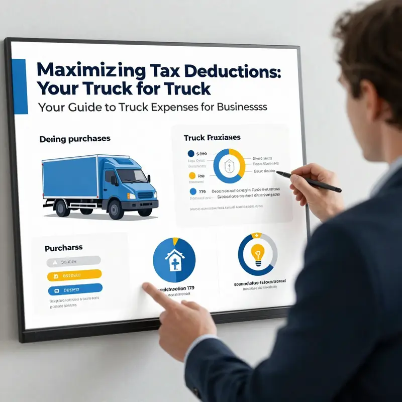 An executive analyzing truck-related expenses to maximize business deduction strategies.
