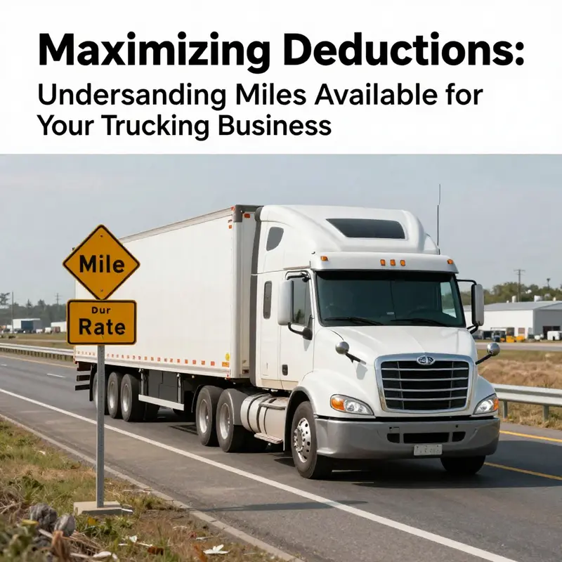 A truck on the road illustrating business mileage for deductions under the standard mileage rate.