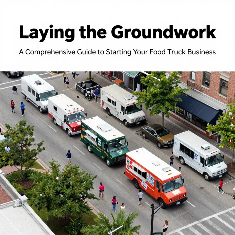 Entrepreneurs conceptualizing their food truck business plan with strategic documents and visuals.