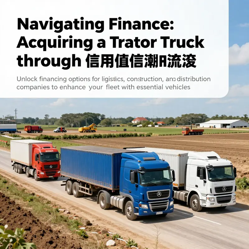 Tractor trucks working across logistics, construction, and agricultural fields under a clear sky.