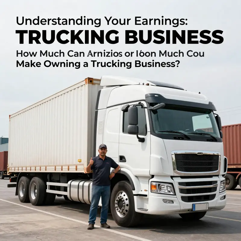 A successful owner-operator showcasing their truck, symbolizing the revenue opportunities within the trucking business.