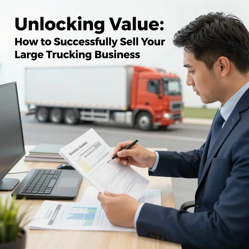 An appraiser conducting a detailed valuation analysis of a trucking business.