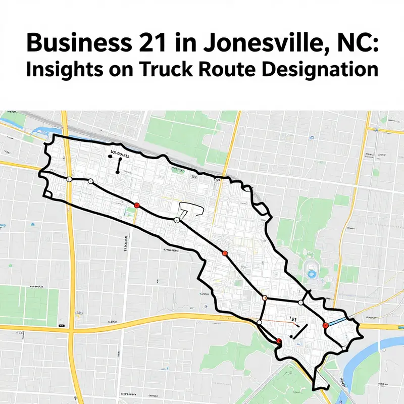 A detailed map depicting Business 21’s location in relation to U.S. Route 21.