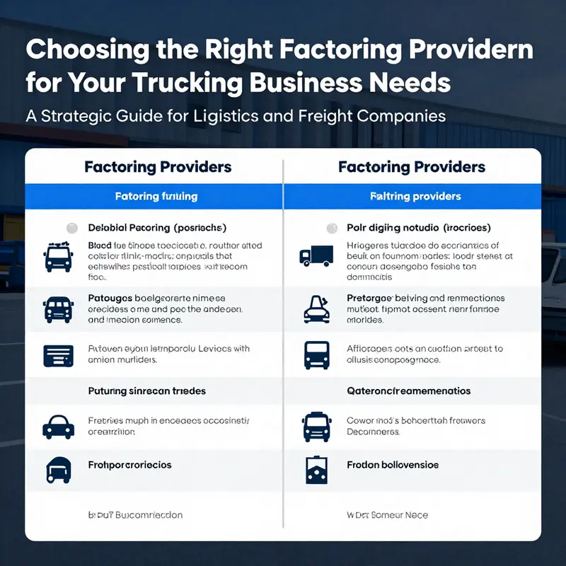 Visualizing the multifaceted needs of a trucking business in relation to factoring.