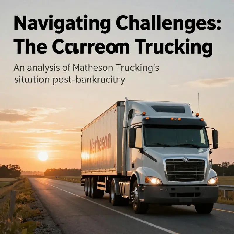 Cover image of a Matheson Trucking vehicle driving towards a sunrise, illustrating themes of resilience and business continuity.