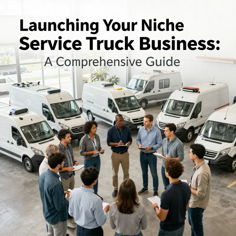 A strategic meeting illustrating the importance of niche identification for service truck businesses.