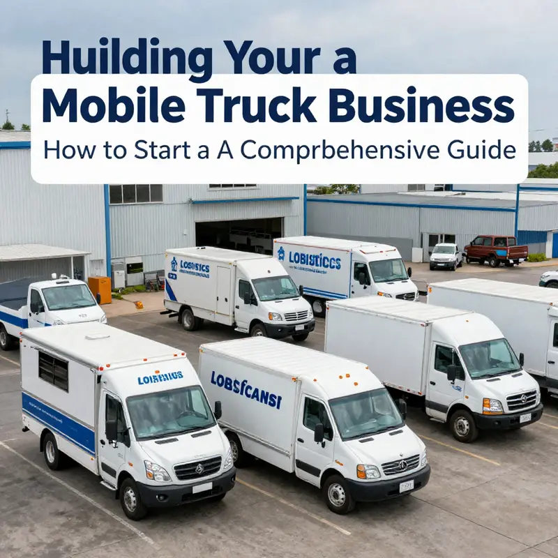 Different mobile trucks showcasing various industries and services.