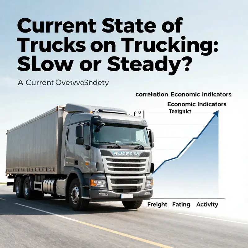 Current challenges impacting the trucking industry, depicting the decline in demand and the ongoing driver shortage.